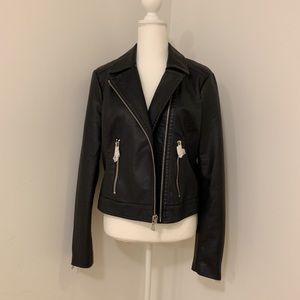 EXPRESS Faux Leather Moto Jacket NWT SZ LARGE